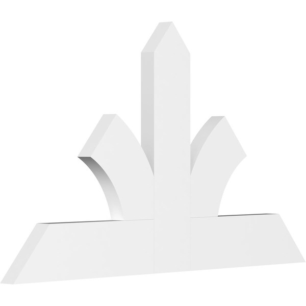 Ekena Millwork Richland Architectural Grade PVC Gable Bracket, 48"W x 28"H x 2"D x 6"F, 14/12 Pitch GBP048X28X0206RIC00 - main